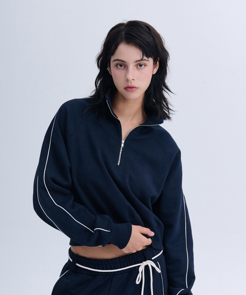 NINEZ（ナインゼット）の「パイピングハーフジップスウェットシャツ (2色)（その他トップス・レディース・その他・S/M）」の15枚目の写真