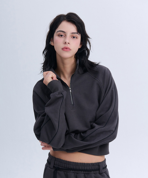 NINEZ（ナインゼット）の「パイピングハーフジップスウェットシャツ (2色)（その他トップス・レディース・その他・S/M）」の16枚目の写真