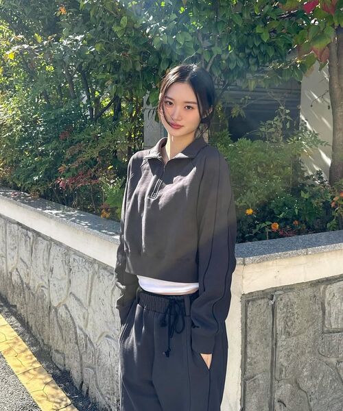 NINEZ（ナインゼット）の「パイピングハーフジップスウェットシャツ (2色)（その他トップス・レディース・その他・S/M）」の6枚目の写真
