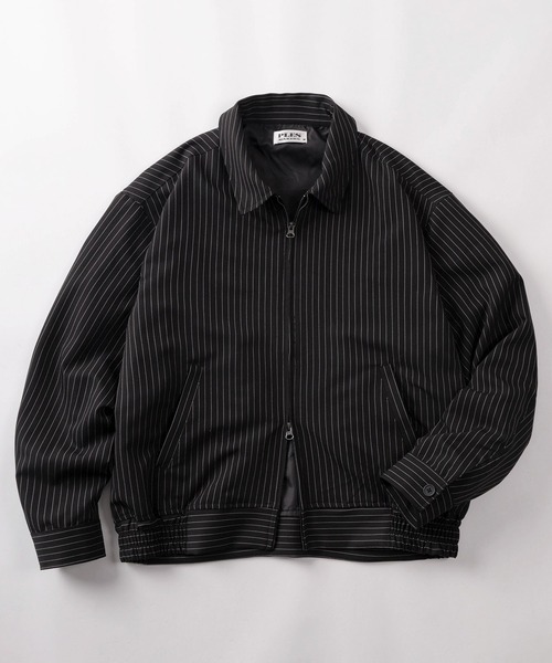 SlashDate（スラッシュデイト）の「【72】【PLES】TRストレッチ ダブルジップ ブルゾン スウィングトップ 無地/ストライプ セットアップ可能（ブルゾン・メンズ・ブラウン/ブラック系その他/ブラック・L/M）」の3枚目の写真