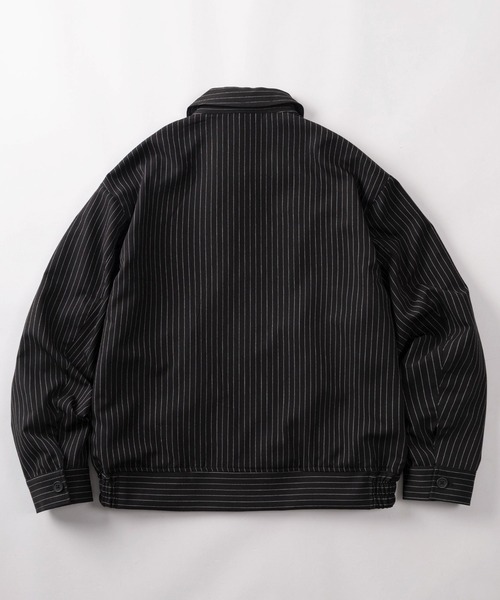 SlashDate（スラッシュデイト）の「【72】【PLES】TRストレッチ ダブルジップ ブルゾン スウィングトップ 無地/ストライプ セットアップ可能（ブルゾン・メンズ・ブラウン/ブラック系その他/ブラック・L/M）」の4枚目の写真