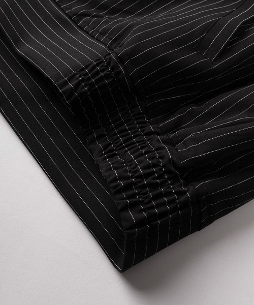 SlashDate（スラッシュデイト）の「【72】【PLES】TRストレッチ ダブルジップ ブルゾン スウィングトップ 無地/ストライプ セットアップ可能（ブルゾン・メンズ・ブラウン/ブラック系その他/ブラック・L/M）」の8枚目の写真