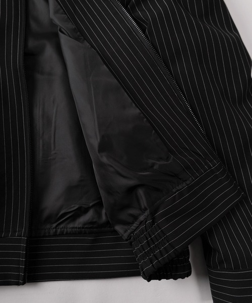 SlashDate（スラッシュデイト）の「【72】【PLES】TRストレッチ ダブルジップ ブルゾン スウィングトップ 無地/ストライプ セットアップ可能（ブルゾン・メンズ・ブラウン/ブラック系その他/ブラック・L/M）」の9枚目の写真
