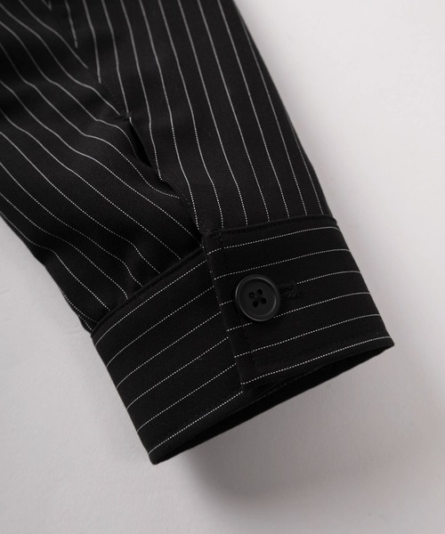 SlashDate（スラッシュデイト）の「【72】【PLES】TRストレッチ ダブルジップ ブルゾン スウィングトップ 無地/ストライプ セットアップ可能（ブルゾン・メンズ・ブラウン/ブラック系その他/ブラック・L/M）」の10枚目の写真