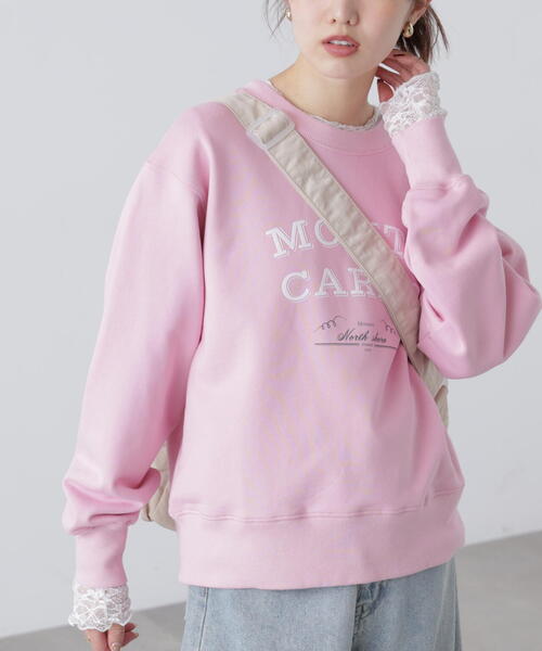 FREE'S MART（フリーズマート）の「◆フロッキーロゴ刺繍スウェット（スウェット・レディース・グレー/ホワイト/ピンク/ネイビー・FREE）」の21枚目の写真