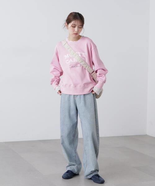 FREE'S MART（フリーズマート）の「◆フロッキーロゴ刺繍スウェット（スウェット・レディース・グレー/ホワイト/ピンク/ネイビー・FREE）」の20枚目の写真