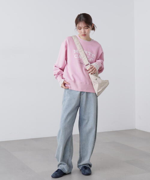 FREE'S MART（フリーズマート）の「◆フロッキーロゴ刺繍スウェット（スウェット・レディース・グレー/ホワイト/ピンク/ネイビー・FREE）」の19枚目の写真