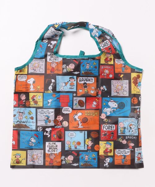 PEANUTS（ピーナッツ）の「【 PEANUTS 】 スヌーピー くるくるショッピングバッグA  26S1（エコバッグ/サブバッグ・レディース・カラフル/ライトブルー/オフホワイト・FREE）」の7枚目の写真