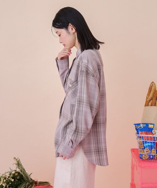 PENNEYS(ぺニーズ)の「【PENNEY'S】ワークシャツ(シャツ/ブラウス・レディース・チェック/ライトインディゴブルー・FREE)」の5枚目の写真