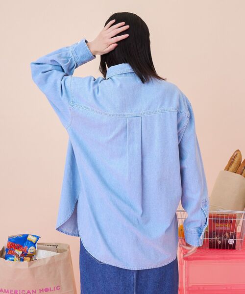 PENNEYS(ぺニーズ)の「【PENNEY'S】ワークシャツ(シャツ/ブラウス・レディース・チェック/ライトインディゴブルー・FREE)」の17枚目の写真