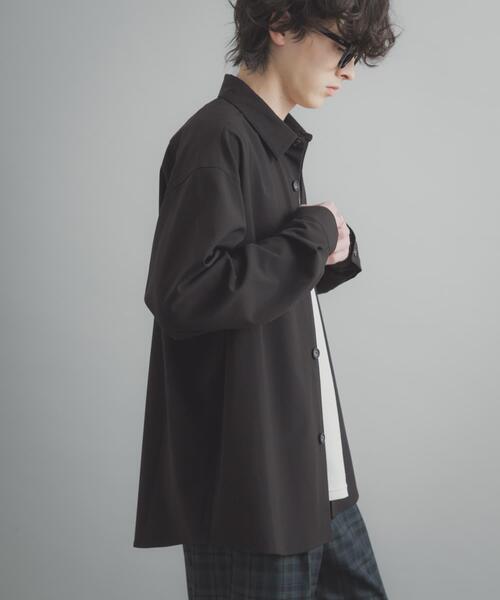 SENSE OF PLACE by URBAN RESEARCH（センスオブプレイスバイアーバンリサーチ）の「『ユニセックス』『イージーケア』カラールーズシャツ（シャツ/ブラウス・メンズ・ブラック/チャコールグレー/ライトブルー/ネイビー/ライトベージュ・MEDIUM/LARGE）」の12枚目の写真