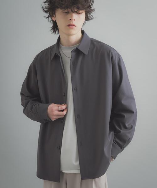 SENSE OF PLACE by URBAN RESEARCH（センスオブプレイスバイアーバンリサーチ）の「『ユニセックス』『イージーケア』カラールーズシャツ（シャツ/ブラウス・メンズ・ブラック/チャコールグレー/ライトブルー/ネイビー/ライトベージュ・MEDIUM/LARGE）」の21枚目の写真