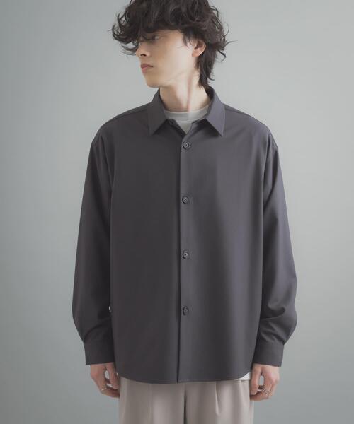 SENSE OF PLACE by URBAN RESEARCH（センスオブプレイスバイアーバンリサーチ）の「『ユニセックス』『イージーケア』カラールーズシャツ（シャツ/ブラウス・メンズ・ブラック/チャコールグレー/ライトブルー/ネイビー/ライトベージュ・MEDIUM/LARGE）」の22枚目の写真