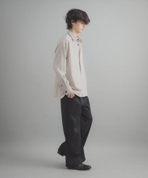 SENSE OF PLACE by URBAN RESEARCH(センスオブプレイスバイアーバンリサーチ)の「『ユニセックス』『イージーケア』カラールーズシャツ(シャツ/ブラウス・メンズ・ブラック/チャコールグレー/ライトブルー/ネイビー/ライトベージュ・MEDIUM/LARGE)」の14枚目の写真