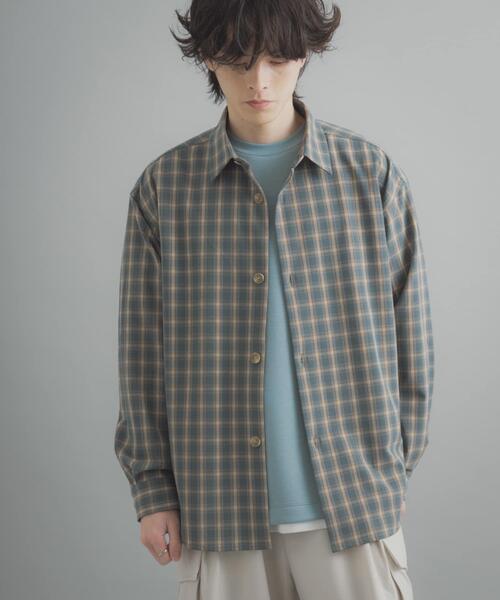 SENSE OF PLACE by URBAN RESEARCH(センスオブプレイスバイアーバンリサーチ)の「『ユニセックス』『イージーケア』カラールーズシャツ(シャツ/ブラウス・メンズ・ブラック/チャコールグレー/ライトブルー/ネイビー/ライトベージュ・MEDIUM/LARGE)」の21枚目の写真