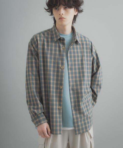 SENSE OF PLACE by URBAN RESEARCH(センスオブプレイスバイアーバンリサーチ)の「『ユニセックス』『イージーケア』カラールーズシャツ(シャツ/ブラウス・メンズ・ブラック/チャコールグレー/ライトブルー/ネイビー/ライトベージュ・MEDIUM/LARGE)」の22枚目の写真