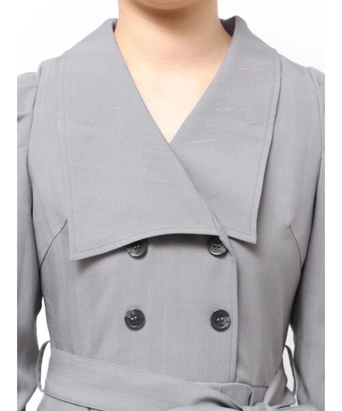 dazzlin（ダズリン）の「ビッグカラートレンチミニワンピース（ワンピース・レディース・グレー/ネイビー/ベージュ・MEDIUM/SMALL）」の21枚目の写真