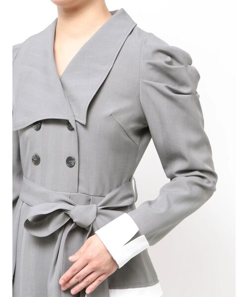 dazzlin（ダズリン）の「ビッグカラートレンチミニワンピース（ワンピース・レディース・グレー/ネイビー/ベージュ・MEDIUM/SMALL）」の22枚目の写真