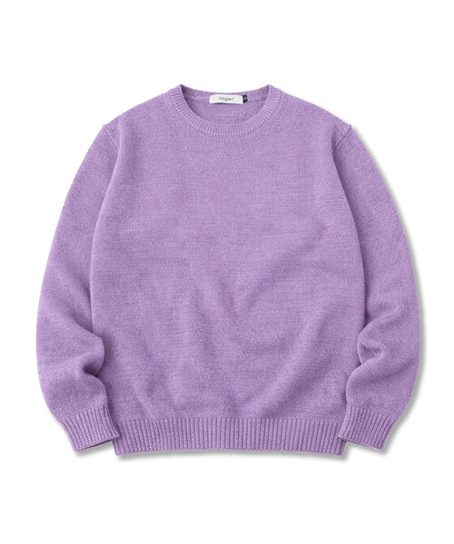 POLYGRAM（ポリグラム）の「コンフォートヘラシラウンドニット - 7COLOR（ニット/セーター・レディース・ブルー/ブラック/アイボリー/グリーン/キャメル/ネイビー/ラベンダー・FREE）」の6枚目の写真