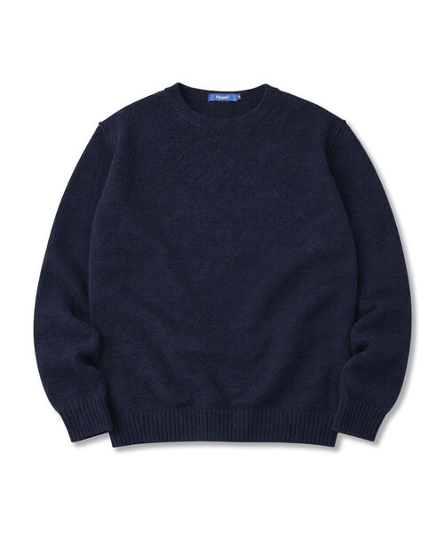 POLYGRAM（ポリグラム）の「コンフォートヘラシラウンドニット - 7COLOR（ニット/セーター・レディース・ブルー/ブラック/アイボリー/グリーン/キャメル/ネイビー/ラベンダー・FREE）」の4枚目の写真