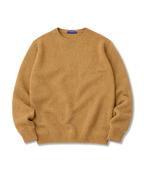 POLYGRAM（ポリグラム）の「コンフォートヘラシラウンドニット - 7COLOR（ニット/セーター・レディース・ブルー/ブラック/アイボリー/グリーン/キャメル/ネイビー/ラベンダー・FREE）」の7枚目の写真