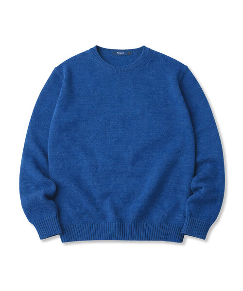 POLYGRAM（ポリグラム）の「コンフォートヘラシラウンドニット - 7COLOR（ニット/セーター・レディース・ブルー/ブラック/アイボリー/グリーン/キャメル/ネイビー/ラベンダー・FREE）」の5枚目の写真