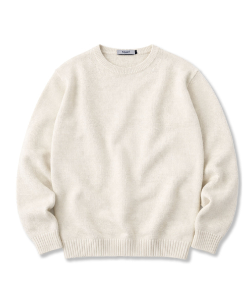 POLYGRAM（ポリグラム）の「コンフォートヘラシラウンドニット - 7COLOR（ニット/セーター・レディース・ブルー/ブラック/アイボリー/グリーン/キャメル/ネイビー/ラベンダー・FREE）」の16枚目の写真