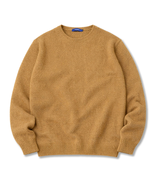 POLYGRAM（ポリグラム）の「コンフォートヘラシラウンドニット - 7COLOR（ニット/セーター・レディース・ブルー/ブラック/アイボリー/グリーン/キャメル/ネイビー/ラベンダー・FREE）」の15枚目の写真
