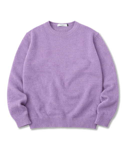 POLYGRAM（ポリグラム）の「コンフォートヘラシラウンドニット - 7COLOR（ニット/セーター・レディース・ブルー/ブラック/アイボリー/グリーン/キャメル/ネイビー/ラベンダー・FREE）」の14枚目の写真
