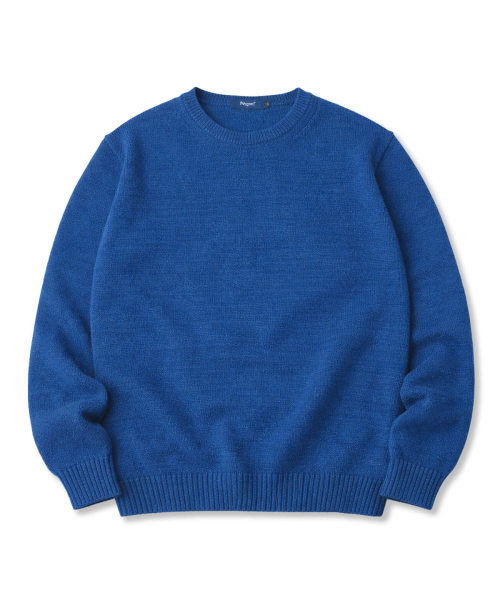 POLYGRAM（ポリグラム）の「コンフォートヘラシラウンドニット - 7COLOR（ニット/セーター・レディース・ブルー/ブラック/アイボリー/グリーン/キャメル/ネイビー/ラベンダー・FREE）」の11枚目の写真