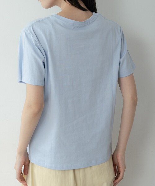 GALLEST(ギャレスト)の「メッセージプリントクルーネックTシャツ(Tシャツ/カットソー・レディース・サックスブルー/オリーブ/ブラック/ホワイト・38)」の9枚目の写真