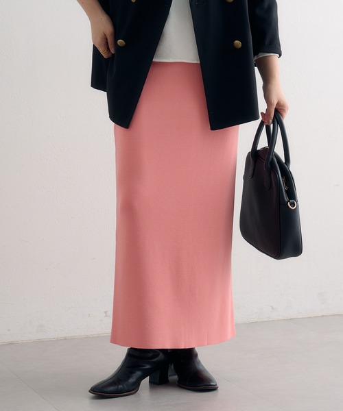 PUAL CE CIN（ピュアルセシン）の「【Du noir】ナロースカート（スカート・レディース・ブルー/ブラック/アイボリー/ピンク・SMALL/MEDIUM）」の4枚目の写真