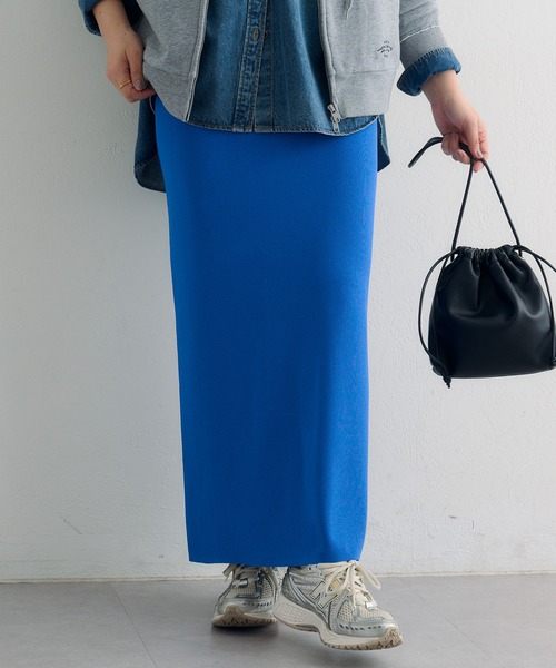 PUAL CE CIN（ピュアルセシン）の「【Du noir】ナロースカート（スカート・レディース・ブルー/ブラック/アイボリー/ピンク・SMALL/MEDIUM）」の3枚目の写真