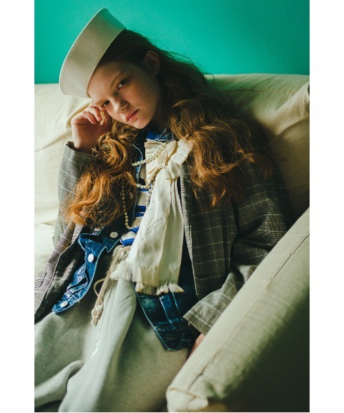 GO TO HOLLYWOOD(ゴートゥーハリウッド)の「Sparkle Glencheck Jacket(テーラードジャケット・レディース・グレー・L/M)」の1枚目の写真