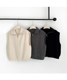 VASCARA（バスカラ）の「Two-Way Zip-Up Knit Vest (3colors)（ベスト）」