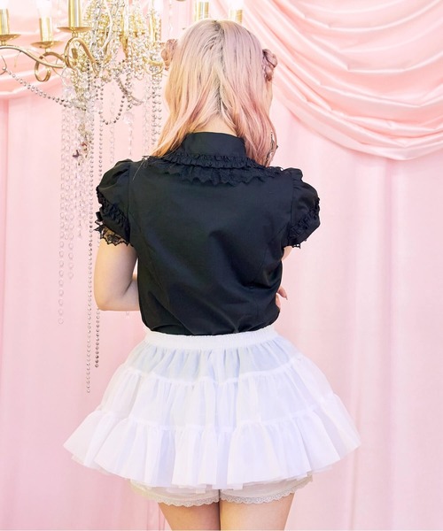 BODYLINE(ボディライン)の「ティアードフリルホイップパニエ(スカート・レディース・ブラック/ホワイト/オフホワイト・M)」の18枚目の写真