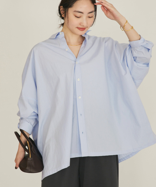 plage（プラージュ）の「Typewrter Poncho シャツ（シャツ/ブラウス・レディース・ホワイト/ピンク系その他・FREE）」の19枚目の写真