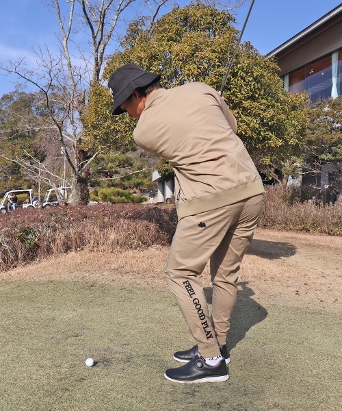 LUXE/R GOLF(ラグジュ ゴルフ)の「(RM)【LUXE/R GOLF】ナイロン ストレッチ コード刺繍 ジョガーパンツ(スウェットパンツ・メンズ・ベージュ系/ブラック/チャコールグレー・LARGE/X-LARGE/MEDIUM)」の5枚目の写真