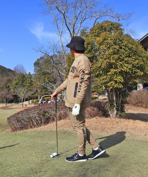 LUXE/R GOLF(ラグジュ ゴルフ)の「(RM)【LUXE/R GOLF】ナイロン ストレッチ コード刺繍 ジョガーパンツ(スウェットパンツ・メンズ・ベージュ系/ブラック/チャコールグレー・LARGE/X-LARGE/MEDIUM)」の8枚目の写真