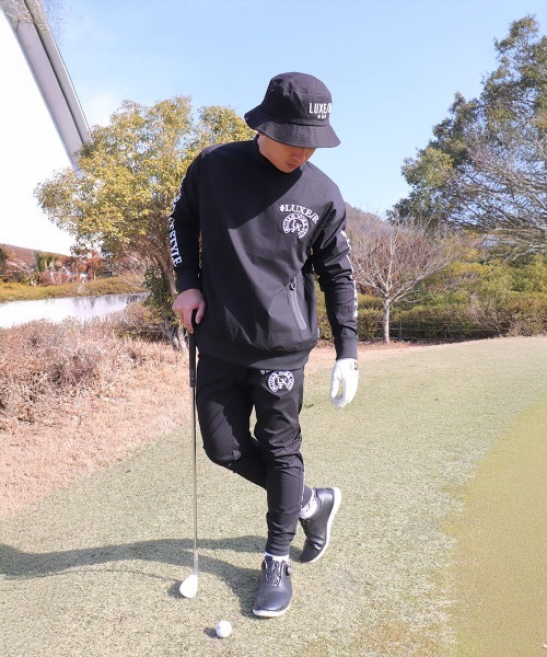 LUXE/R GOLF(ラグジュ ゴルフ)の「(RM)【LUXE/R GOLF】ナイロン ストレッチ コード刺繍 ジョガーパンツ(スウェットパンツ・メンズ・ベージュ系/ブラック/チャコールグレー・LARGE/X-LARGE/MEDIUM)」の9枚目の写真