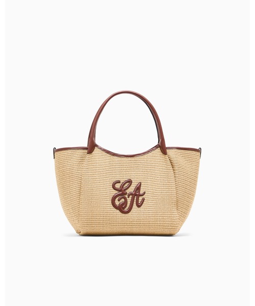 EMPORIO ARMANI（エンポリオアルマーニ）の「【エンポリオ アルマーニ】ミディアムショッパー ウーブンストロー EAロゴ（トートバッグ・レディース・ナチュラル・FREE）」の2枚目の写真