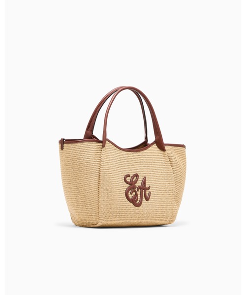 EMPORIO ARMANI（エンポリオアルマーニ）の「【エンポリオ アルマーニ】ミディアムショッパー ウーブンストロー EAロゴ（トートバッグ・レディース・ナチュラル・FREE）」の3枚目の写真