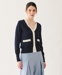 ESTNATION（エストネーション）の「ESTNATION   バイカラーVネックカーディガン（ニット/セーター）」