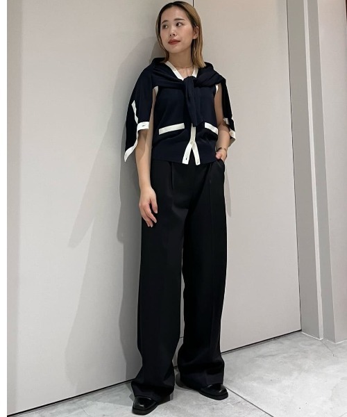 ESTNATION(エストネーション)の「ESTNATION / バイカラーVネックカーディガン(ニット/セーター・レディース・ダークネイビー/ライトホワイト/イエロー系その他・FREE)」の18枚目の写真
