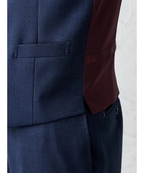 Perfect Suit FActory（パーフェクトスーツファクトリー）の「デニムライクウールベスト【セットアップ対応】（ベスト・メンズ・ブルー/ベージュ・L/M）」の10枚目の写真