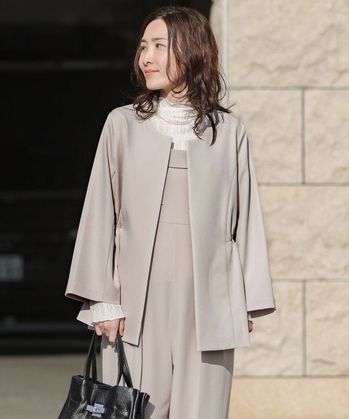 Bou Jeloud（ブージュルード）の「【はあちゅう*Bou Jeloud】ウエストタックサロペット（サロペット/オーバーオール・レディース・ネイビー/ベージュ・FREE）」の8枚目の写真