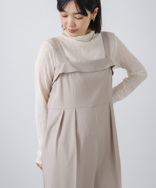 Bou Jeloud（ブージュルード）の「【はあちゅう*Bou Jeloud】ウエストタックサロペット（サロペット/オーバーオール・レディース・ネイビー/ベージュ・FREE）」の10枚目の写真