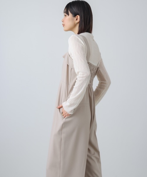 Bou Jeloud（ブージュルード）の「【はあちゅう*Bou Jeloud】ウエストタックサロペット（サロペット/オーバーオール・レディース・ネイビー/ベージュ・FREE）」の11枚目の写真