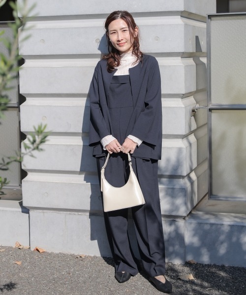 Bou Jeloud（ブージュルード）の「【はあちゅう*Bou Jeloud】ウエストタックサロペット（サロペット/オーバーオール・レディース・ネイビー/ベージュ・FREE）」の19枚目の写真