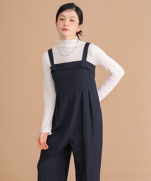 Bou Jeloud（ブージュルード）の「【はあちゅう*Bou Jeloud】ウエストタックサロペット（サロペット/オーバーオール・レディース・ネイビー/ベージュ・FREE）」の21枚目の写真